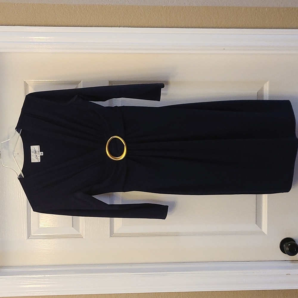 Navy form fitting dress - great for date night!